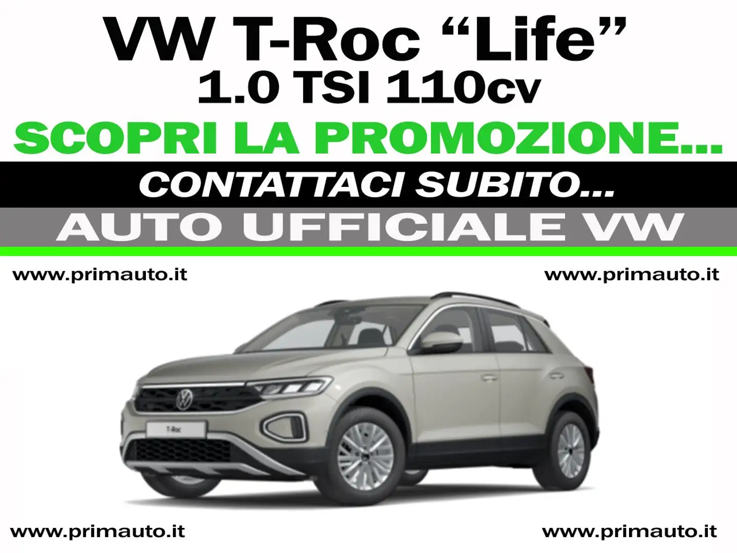 Volkswagen T-Roc 1.0 TSI "Life" - UFFICIALE VW - OFFERTA... Grigio - 1