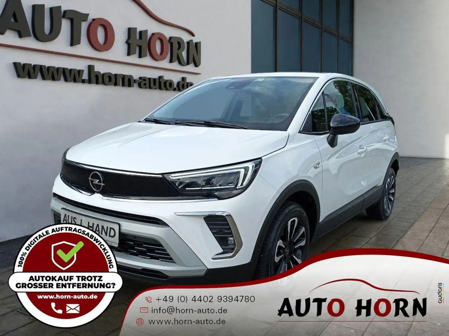 Opel Crossland 1.2 Elegance*AHK*SHZ*Kamera*Navi*Ergo Weiß - 1