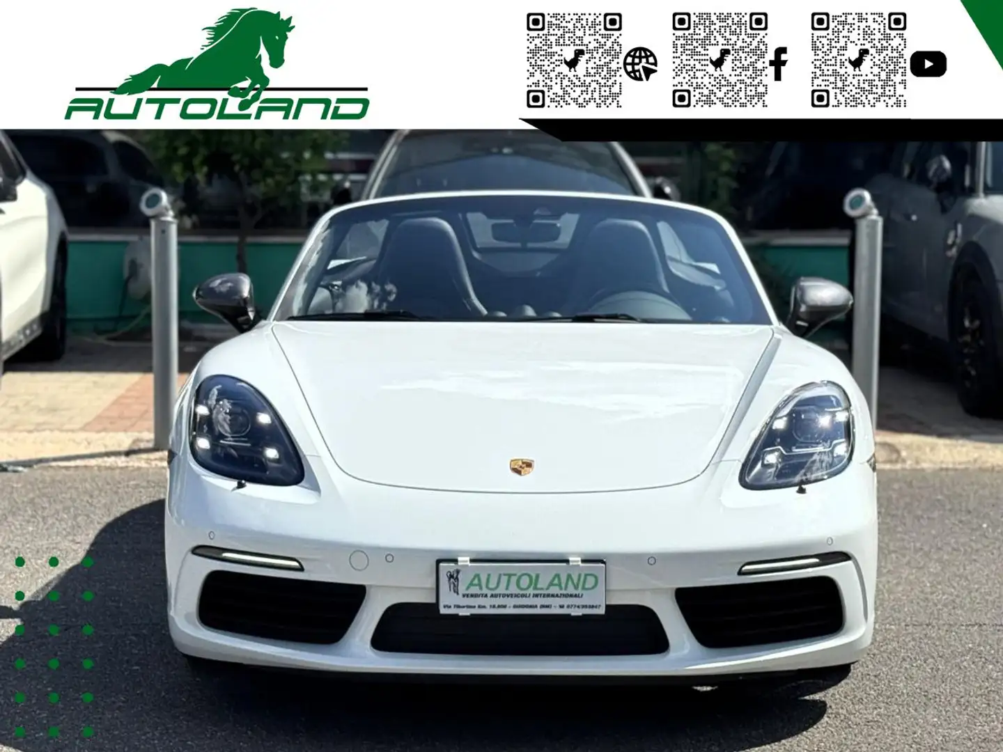 Porsche 718 Spyder 2.0 T Pure White PASM Superbollo 09/27 300CV Blanc - 2