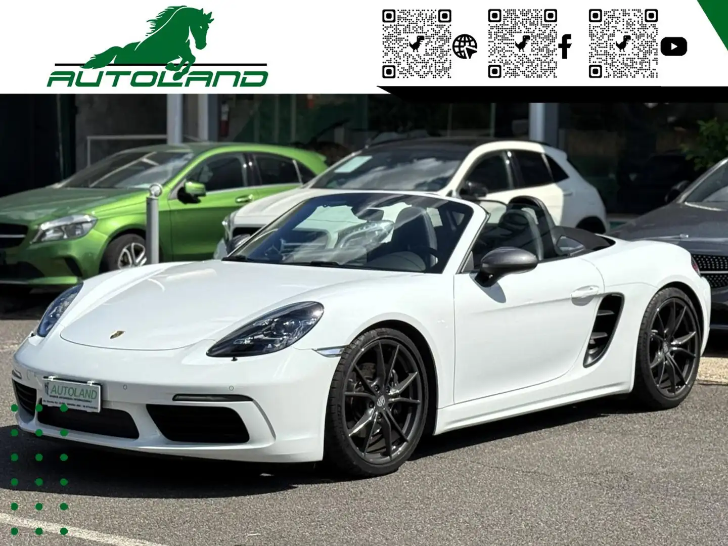 Porsche 718 Spyder 2.0 T Pure White PASM Superbollo 09/27 300CV Blanc - 1