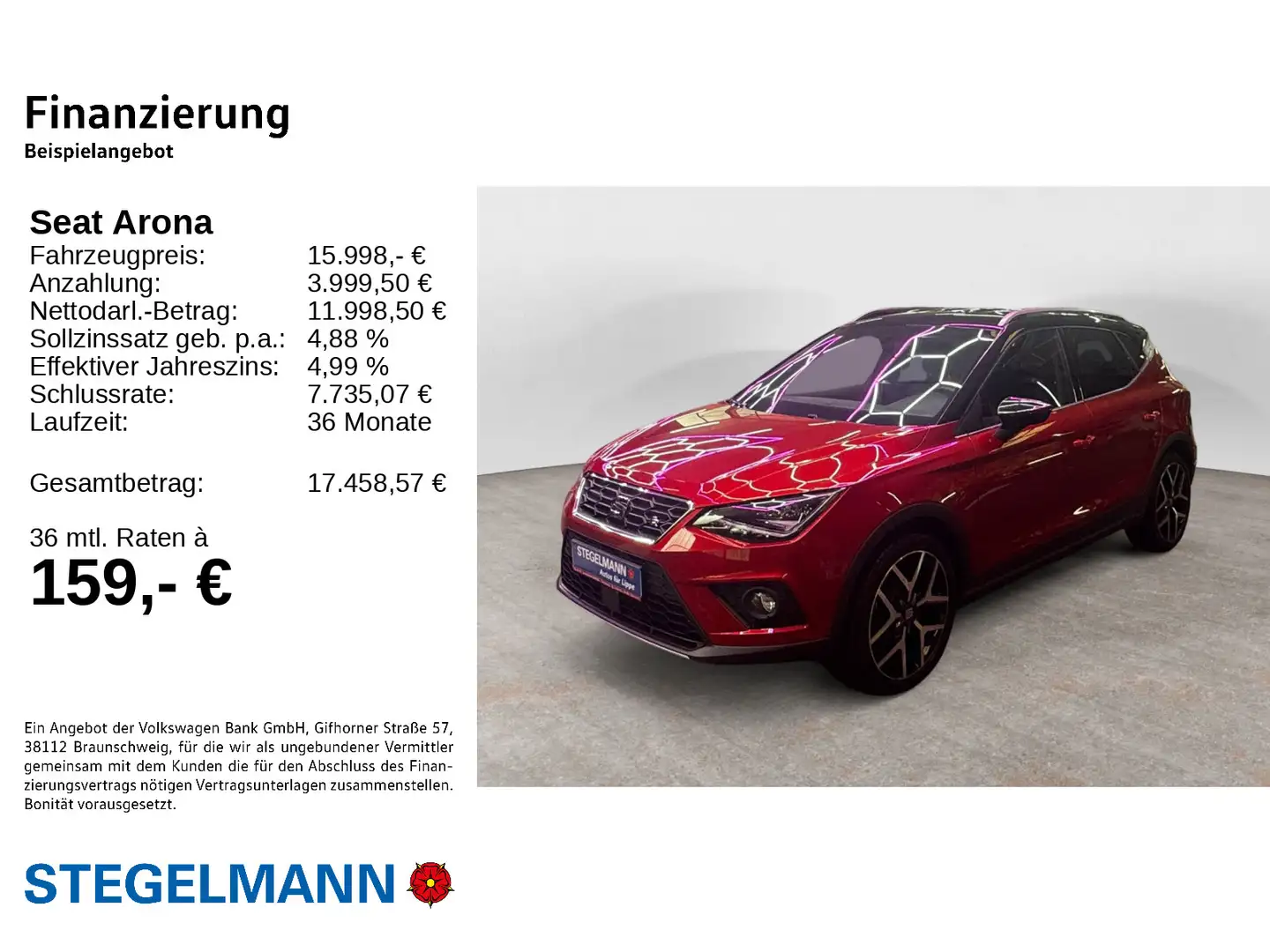 SEAT Arona 1.5 TSI FR *LED*ACC*App-Connect* Rot - 2