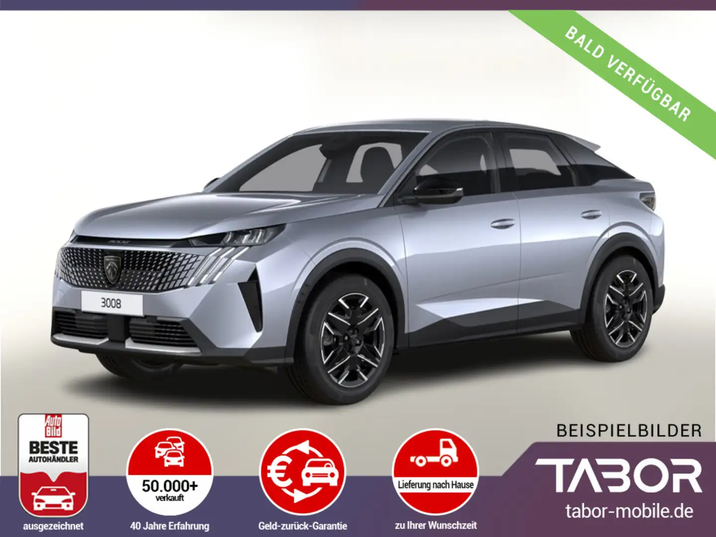 Peugeot 3008 MHEV 136 DSC6 Allure ACC 360° SHZ Allwetter Gris - 1