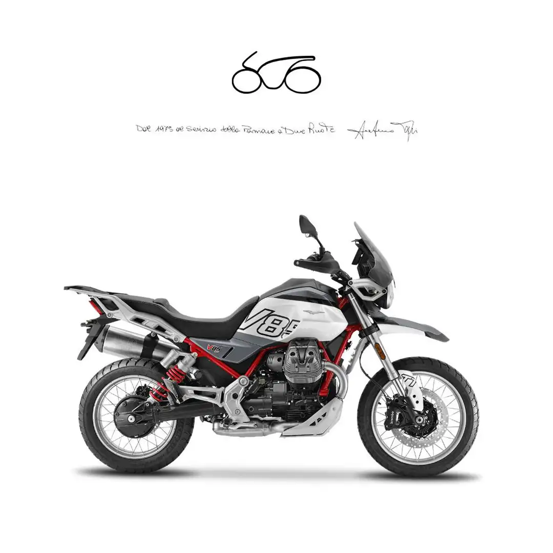 Moto Guzzi V 85 TT . Bianco - 1