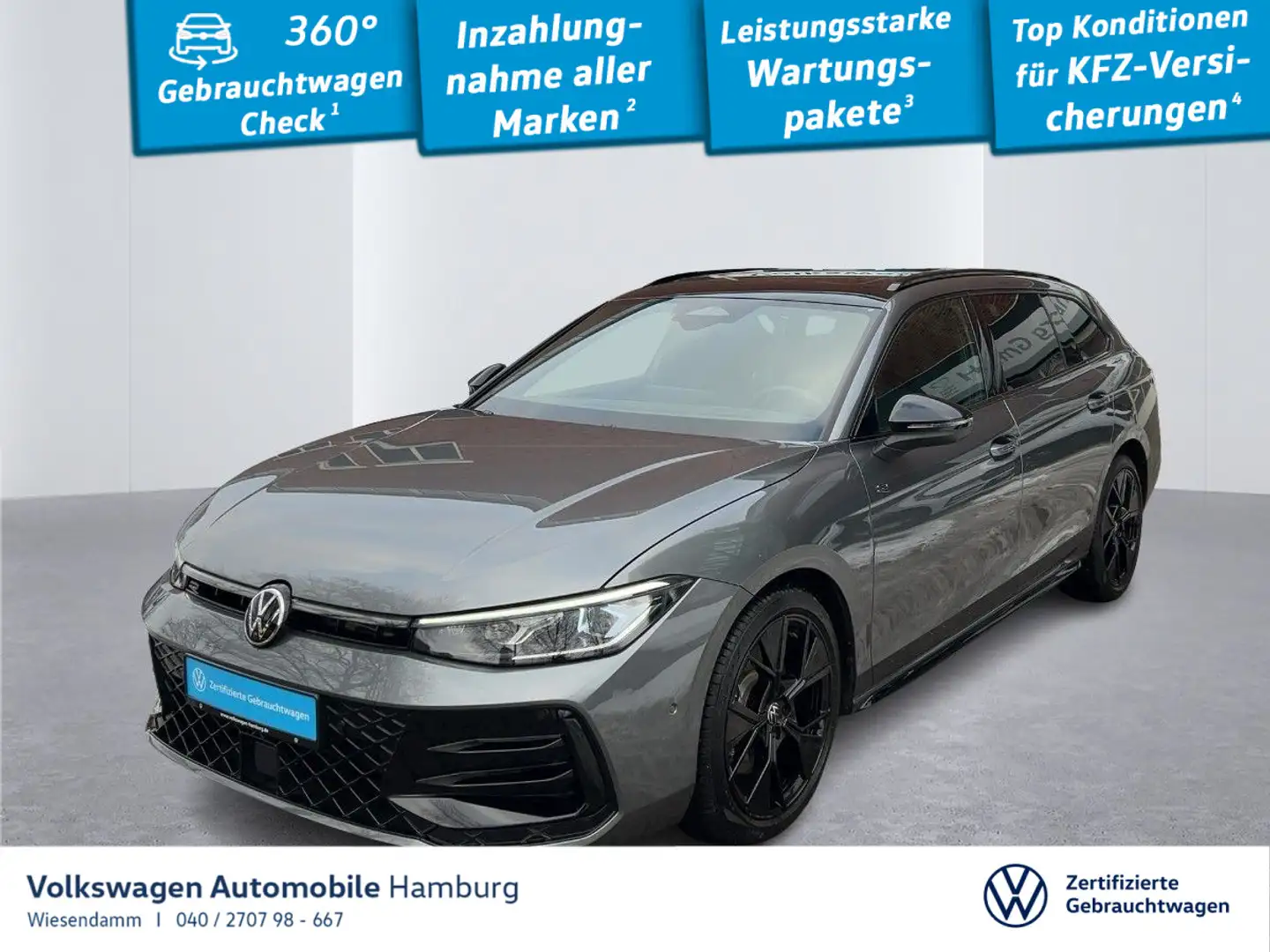 Volkswagen Passat R-Line "Signature" 2.0 TDI DSG 4M AHK/HUD Grau - 1