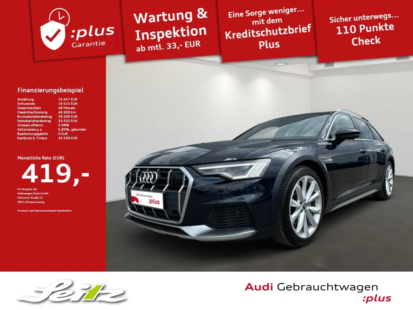 Audi A6 allroad 50 TDI quattro *AHK*HEAD-UP*B&O*MATRIX* Blau - 1