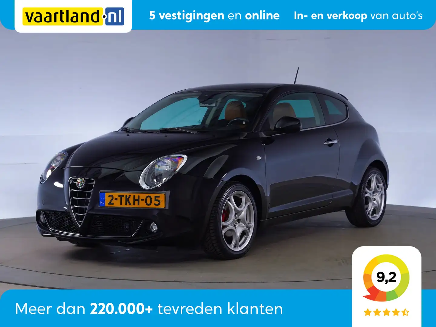 Alfa Romeo MiTo 0.9 TwinAir Esclusivo [ Navi Leder Clima PDC ] Zwart - 1