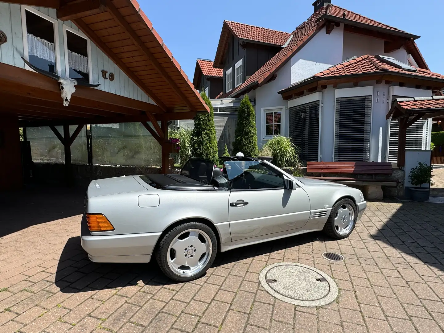 Mercedes-Benz SL 500 H-Kennz. Original Zustand 2 lt. Gutachten AMG Stříbrná - 2
