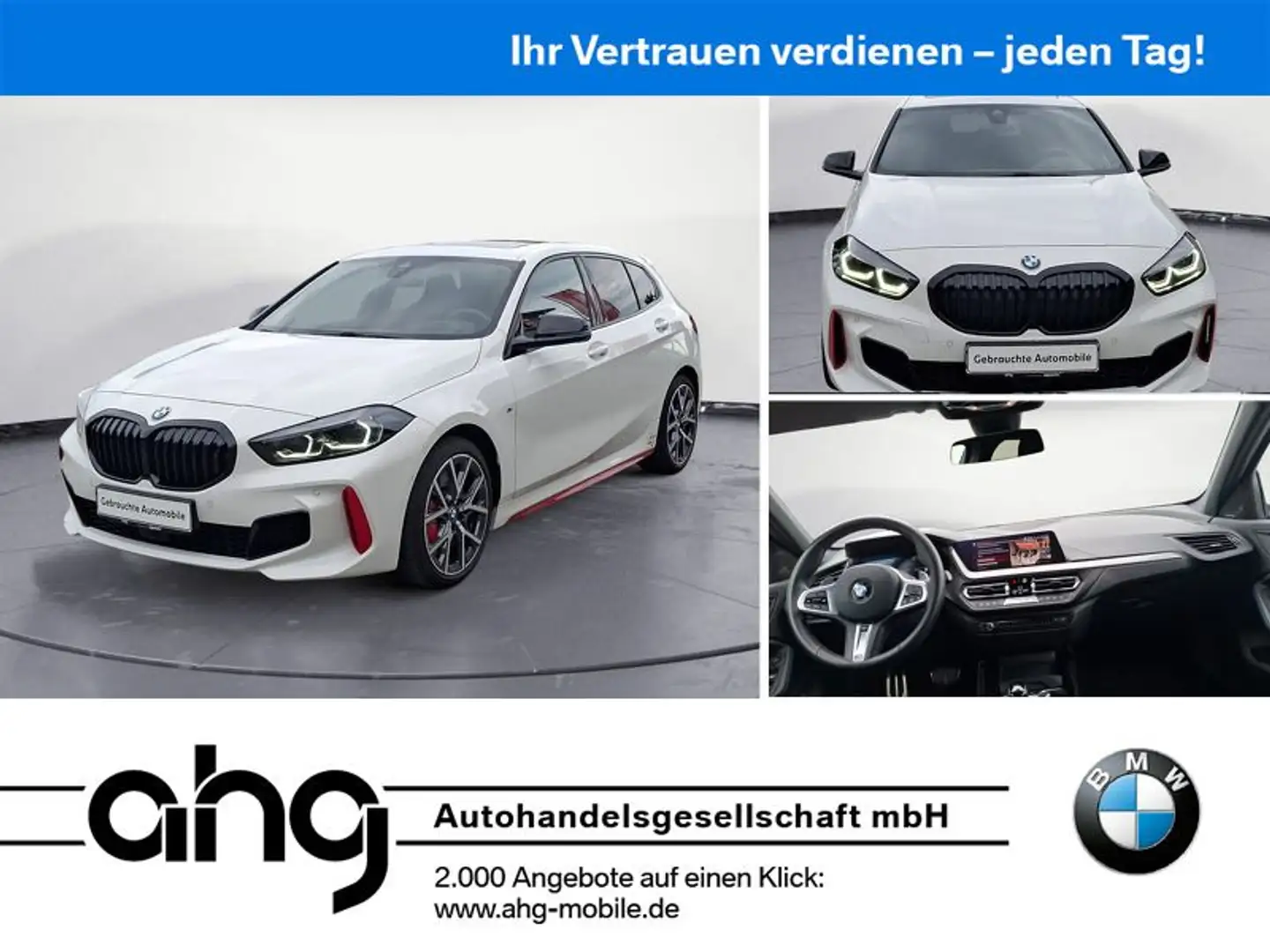 BMW 128 ti Navi Tempom.aktiv Panoramadach Bluetooth P Weiß - 1