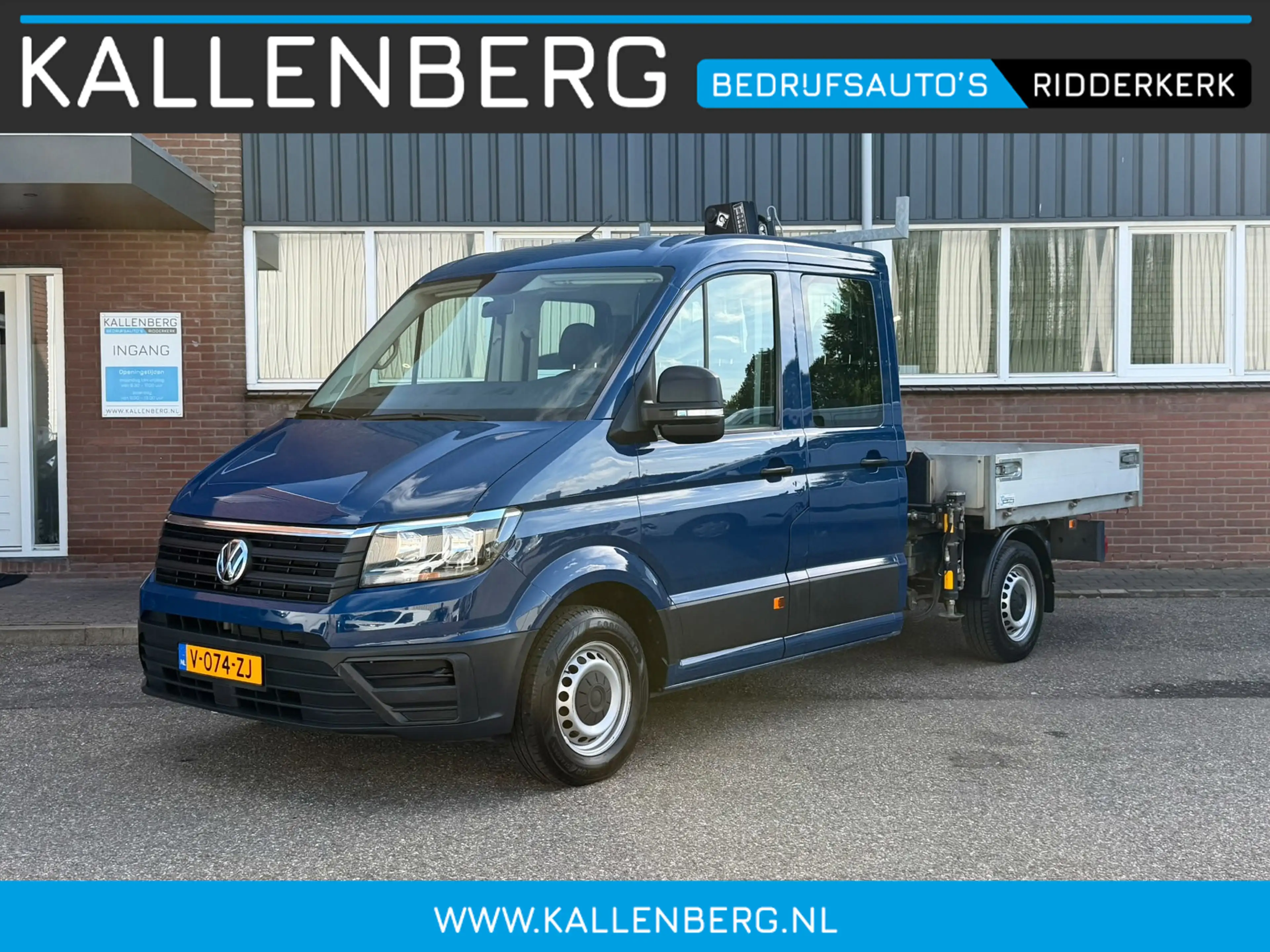 Volkswagen Crafter 35 2.0 TDI Pickup / DC / HIAB Kraan / Trekhaak 6 p