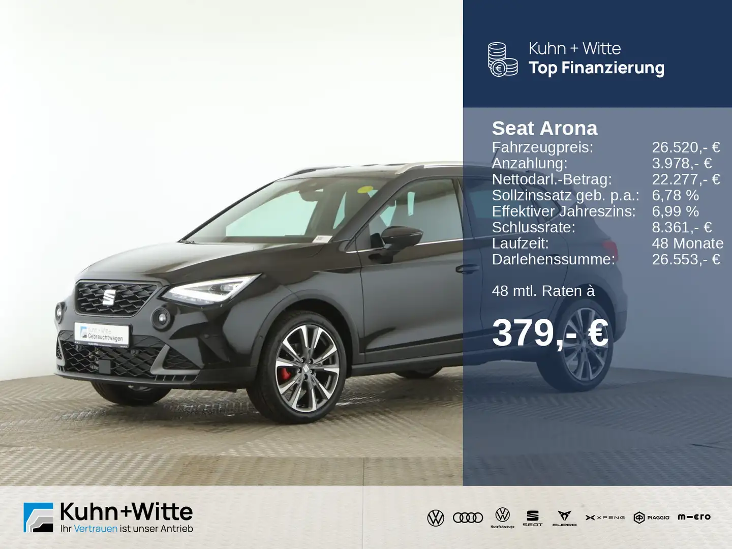 SEAT Arona 1.5 TSI FR-Line *ACC*LED*RFK*Navi*SHZ* Zwart - 1