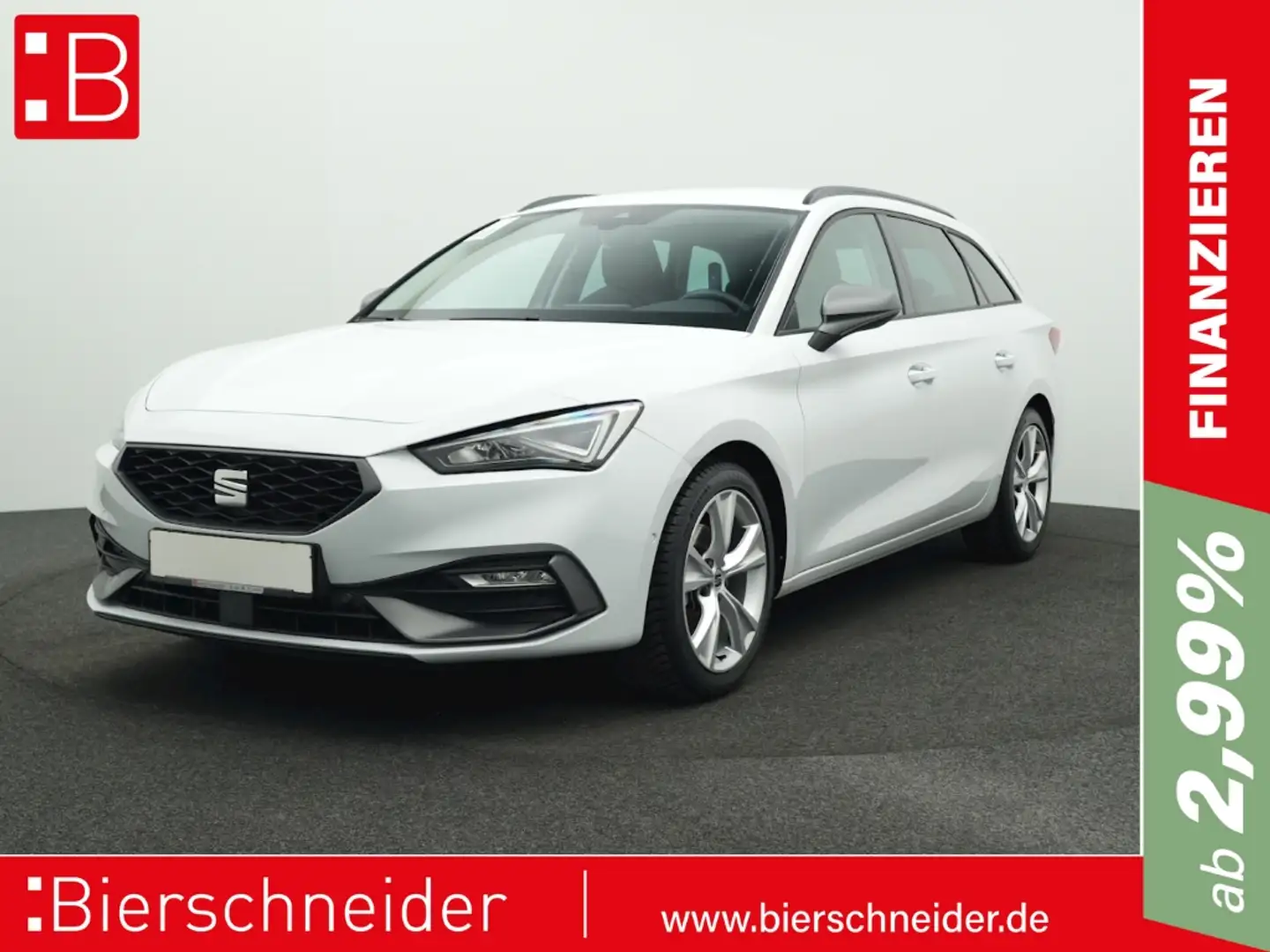 SEAT Leon Sportstourer 1.5 eTSI DSG FR NAVI LED KAMERA 17 Weiß - 1