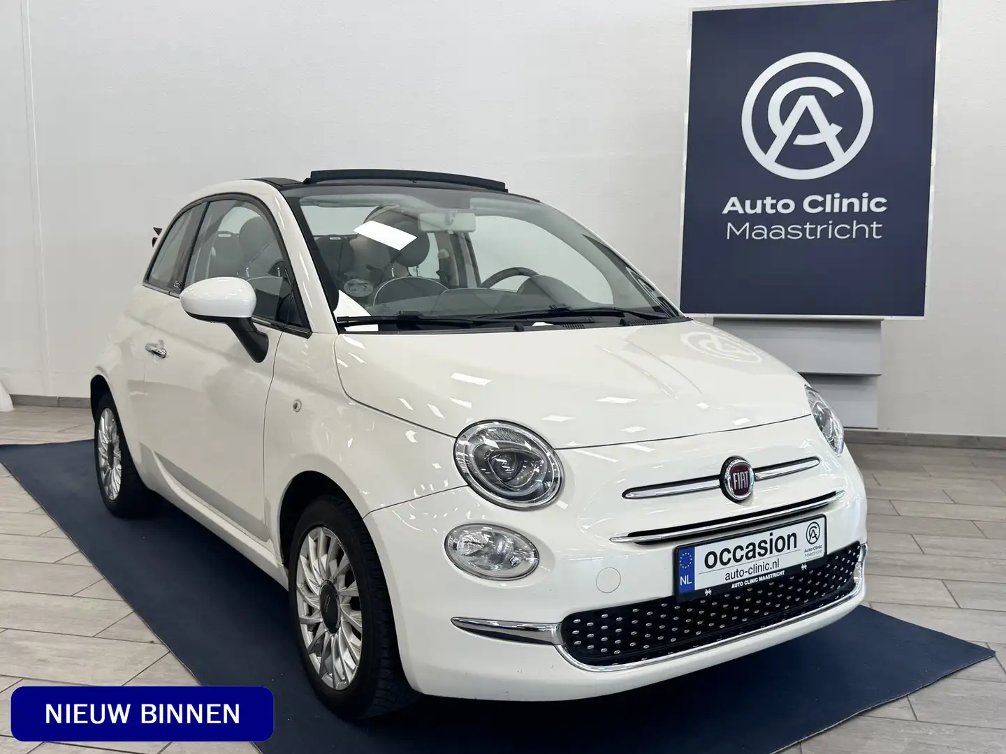 Fiat 500 1.2 LOUNGE CABRIOLET | 4-CILINDER 69PK | 12 MDN GA Blanc - 1