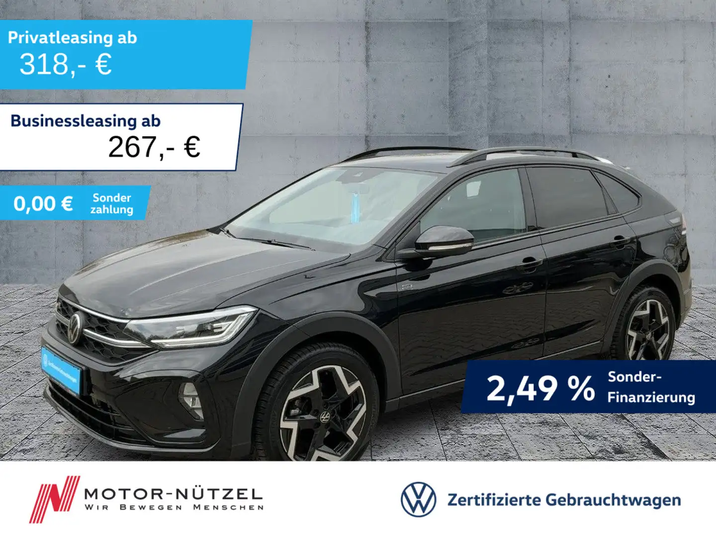 Volkswagen Taigo 1.5 TSI DSG R-LINE MATRIX+NAVI+AHK+ACC+DAB Schwarz - 1