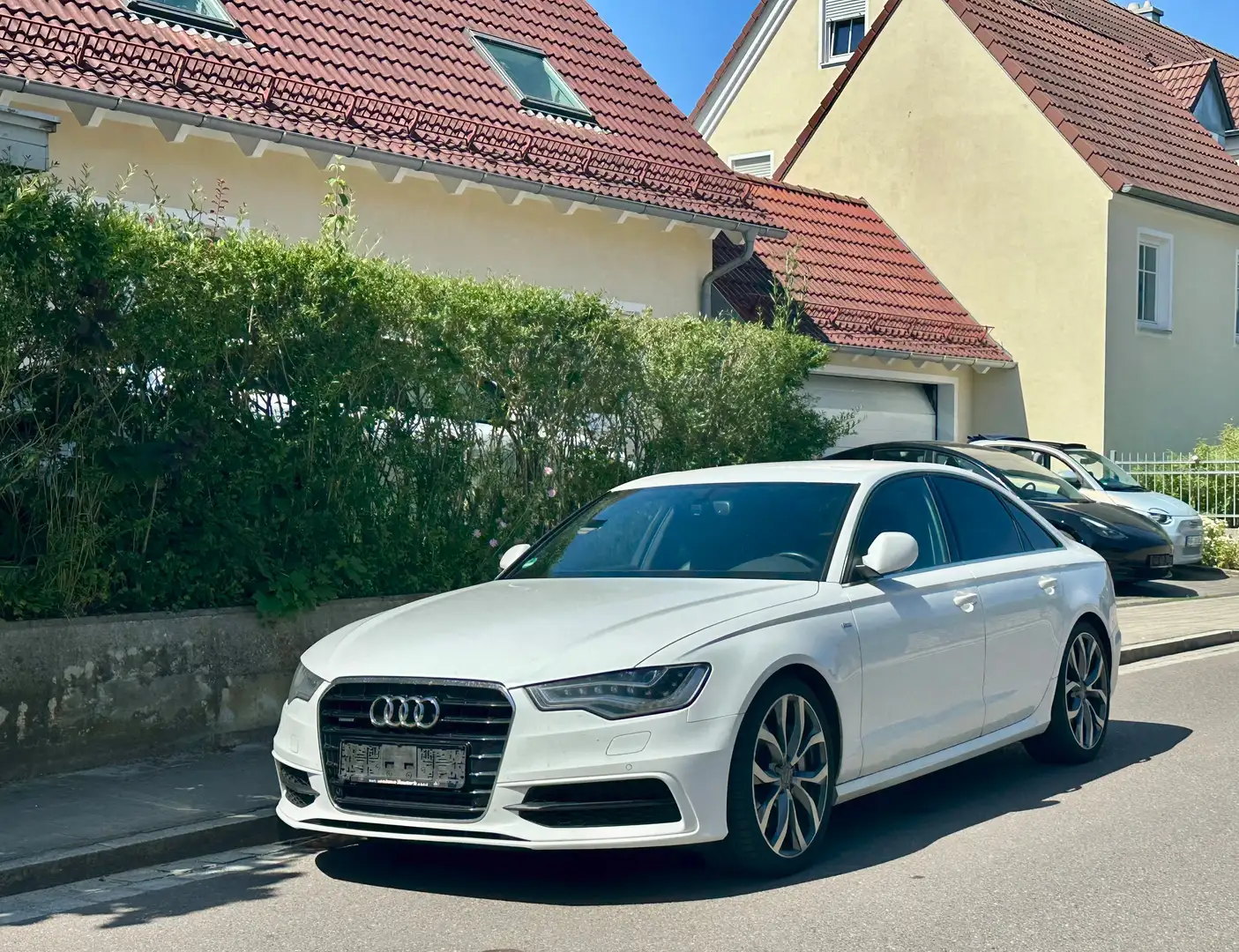 Audi A6 3.0 TDI S line+20"/Ibisweiss/MMI+/LED/AHK/HU 06/27 Blanc - 2