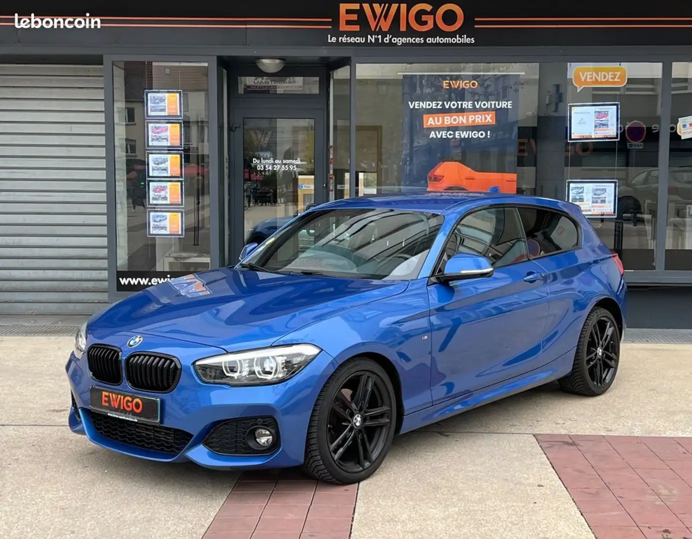 BMW 120 serie f21 lci 120d 190ch m sport shadow pack gps-carplay-sièges chauff-radars av&ar Blauw - 1