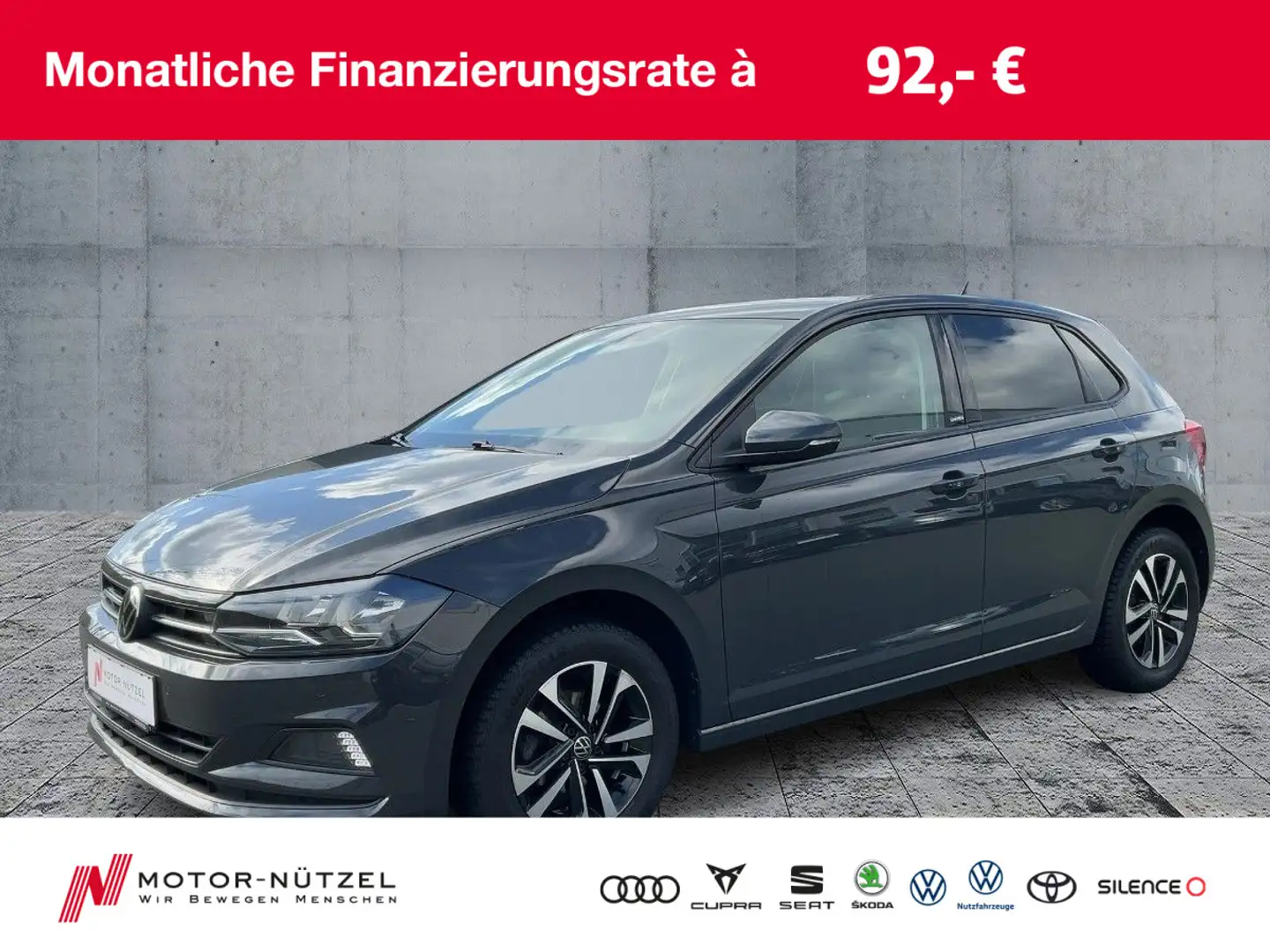 Volkswagen Polo 1.0 TSI UNITED NAVI+2xPDC+SHZ+15"LM+DAB+ Grau - 1