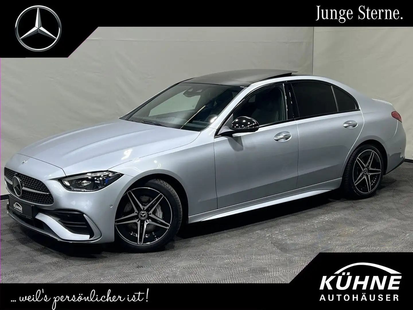 Mercedes-Benz C 200 AMG Night Panorama+Massage+Sitzklima+Bur3D Silber - 1