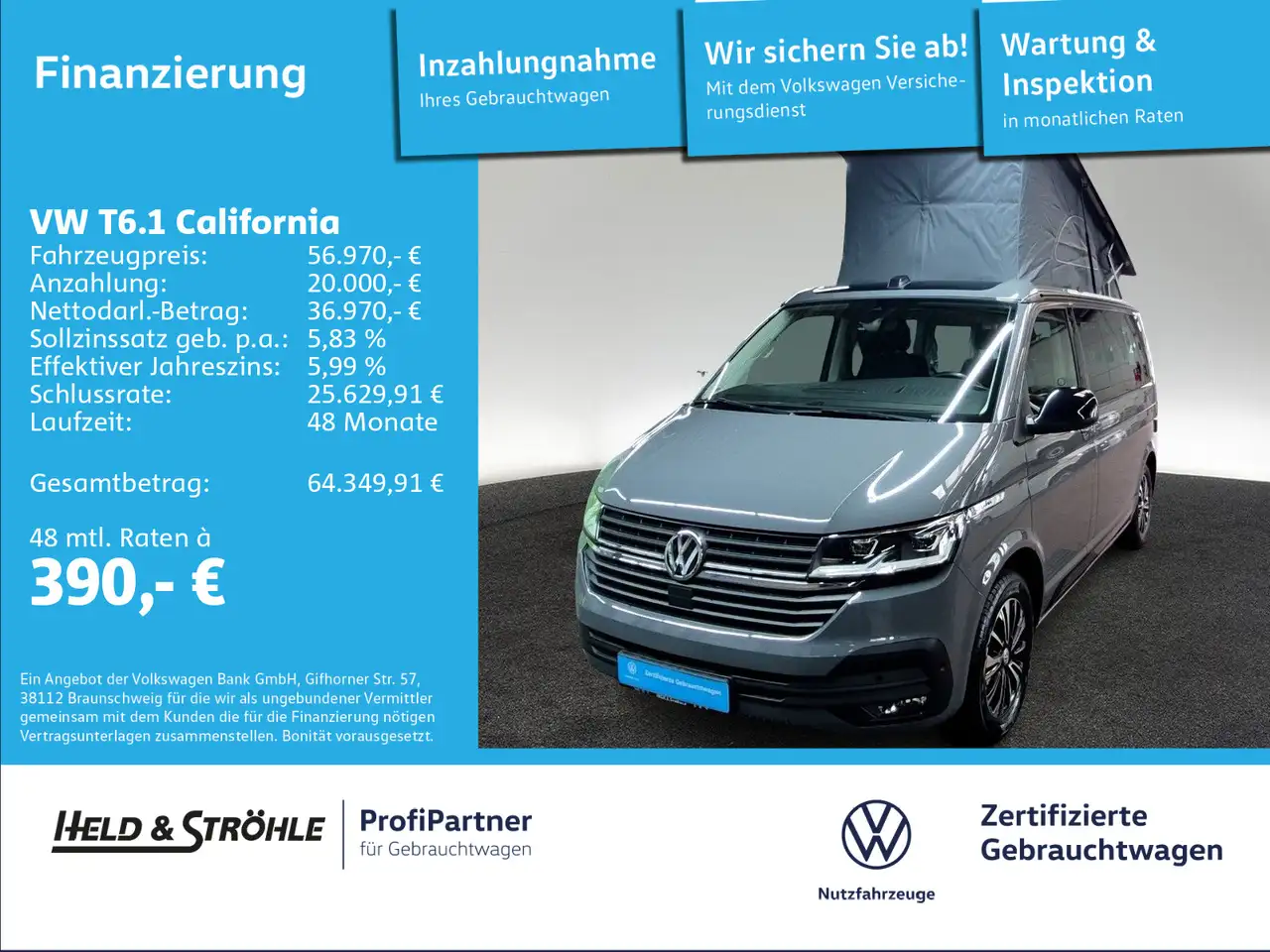 Volkswagen T6.1 California Beach Tour Edition AHK STANDHZG