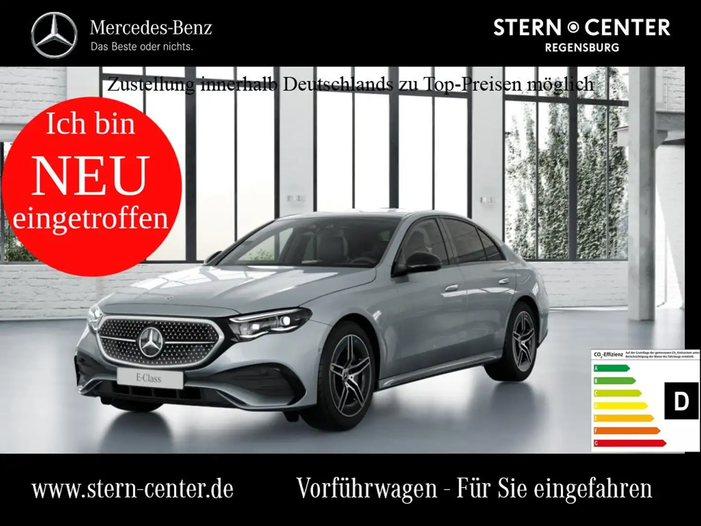 Mercedes-Benz E 220 d Limo AMG+DIST+MEMORY+DIGITAL LIGHT+AHK++ Silber - 1