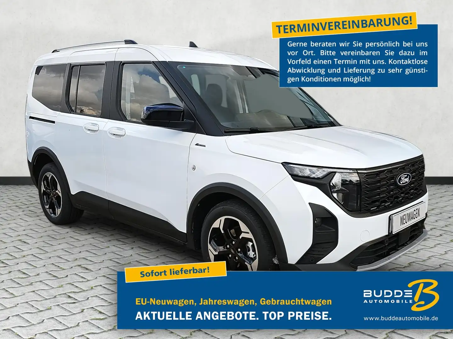 Ford Tourneo Courier 1.0 EB Active Navi Kamera BLIS Wit - 1