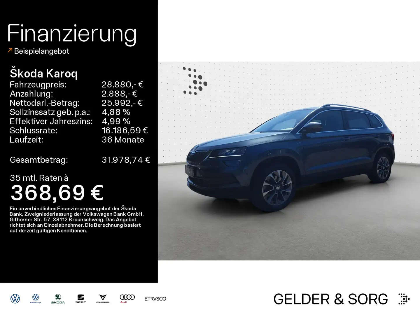 Skoda Karoq Clever 2.0TDI*4x4*Pano*Nav*AHK Grau - 1