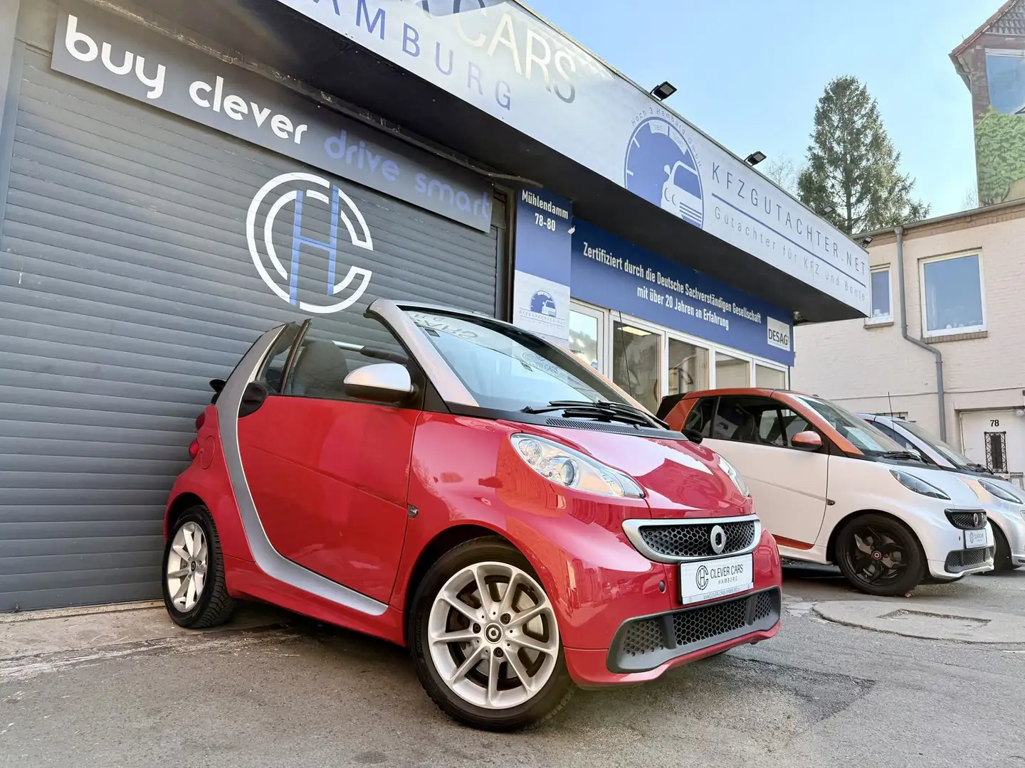 smart forTwo CABRIO*PASSION*MHD*NAVI*KLIMAANLAGE*AUTO. Rood - 1