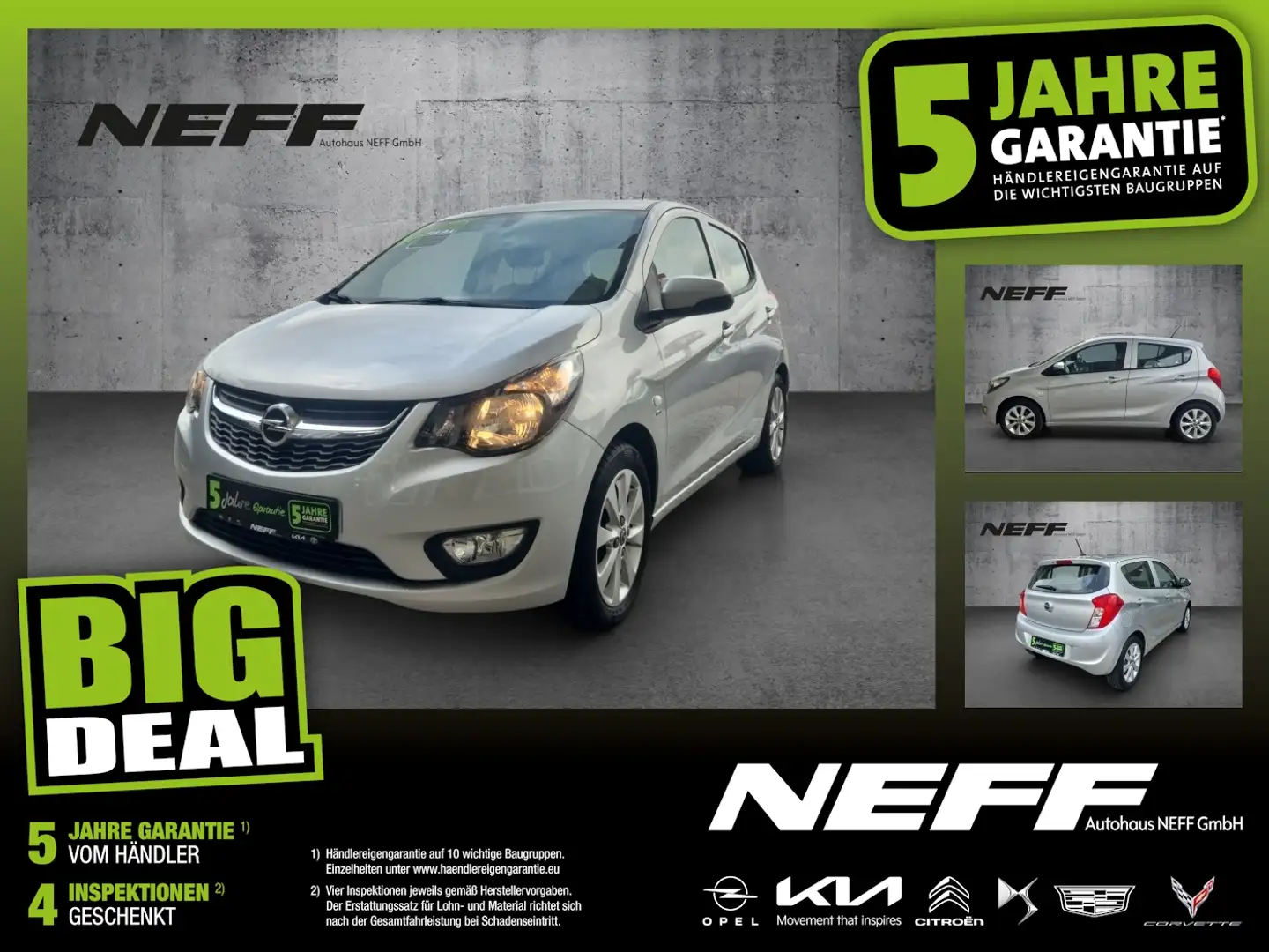 Opel Karl 1.0 Active Komfort Paket Sitzheizung, 8-Fach Argent - 1