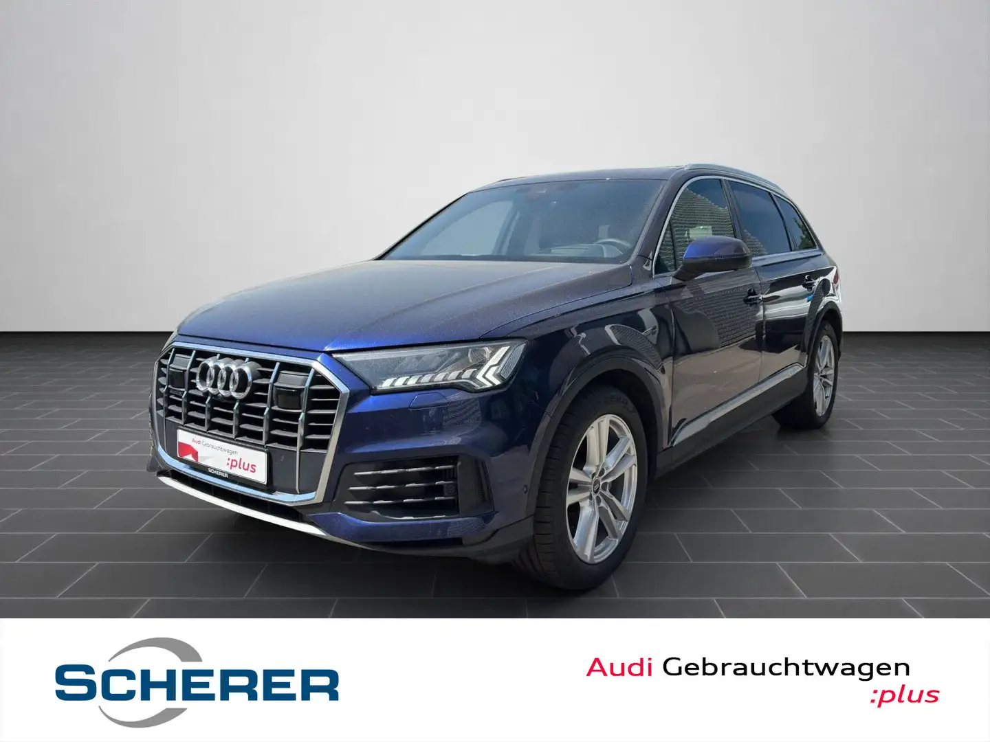 Audi Q7 SUV 55 TFSI MEMORY AHK NAVI 360° PANO Blau - 1