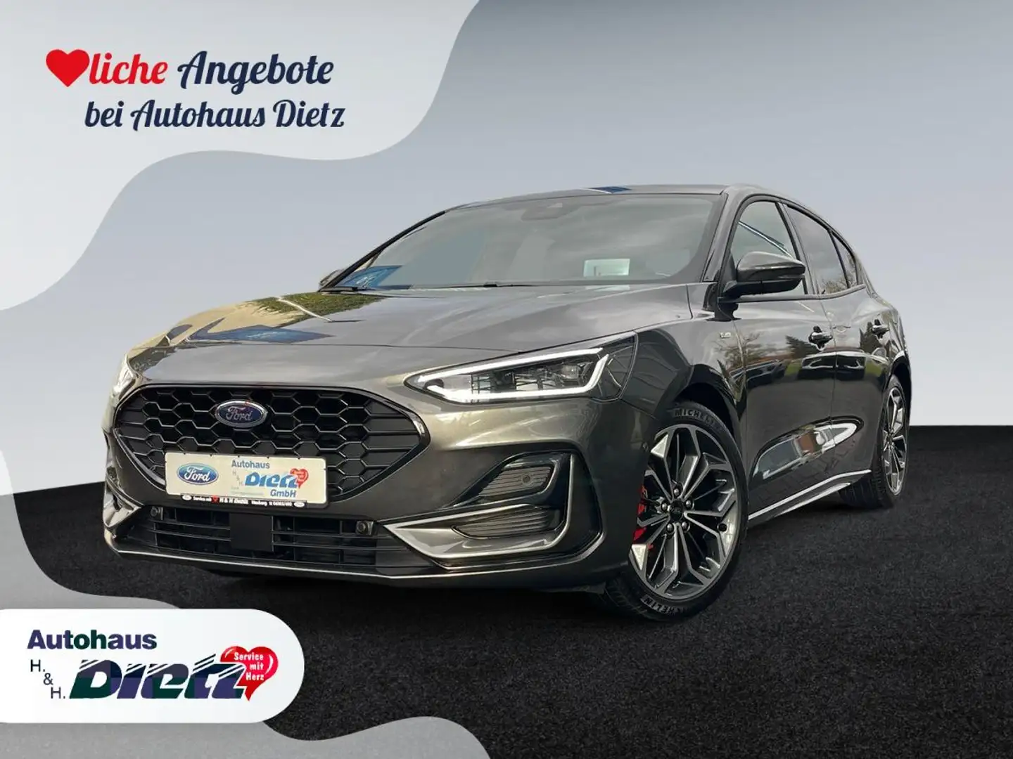 Ford Focus 1.0 EcoBoost ST-Line X - Vollausstattung! Grau - 1