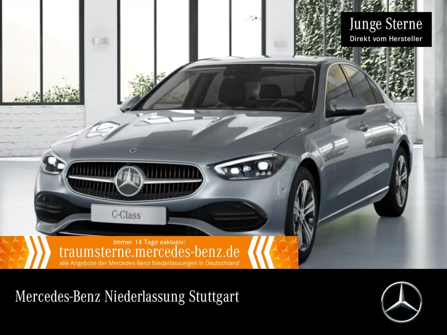 Mercedes-Benz C 200 4M AVANTG+360+KEYLESS+9G Silber - 1