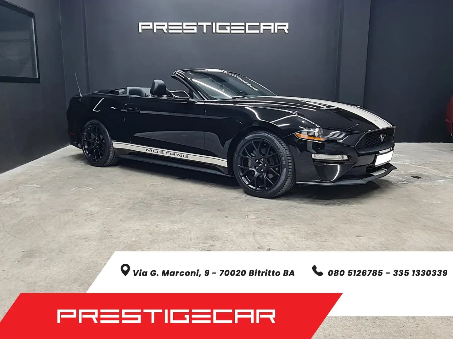 Ford Mustang CABRIO 2.3 EB PREMIUM 317cv FULL Nero - 1