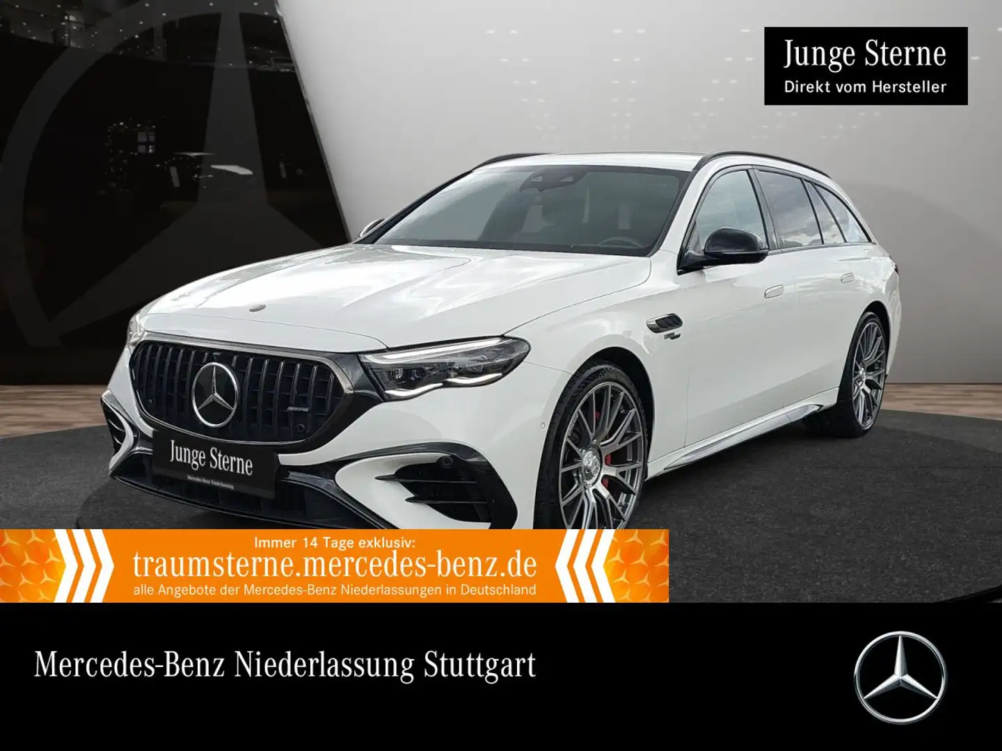 Mercedes-Benz E 53 AMG T 4M Hybrid Fahrass 360° Distr. AHK Night Weiß - 1