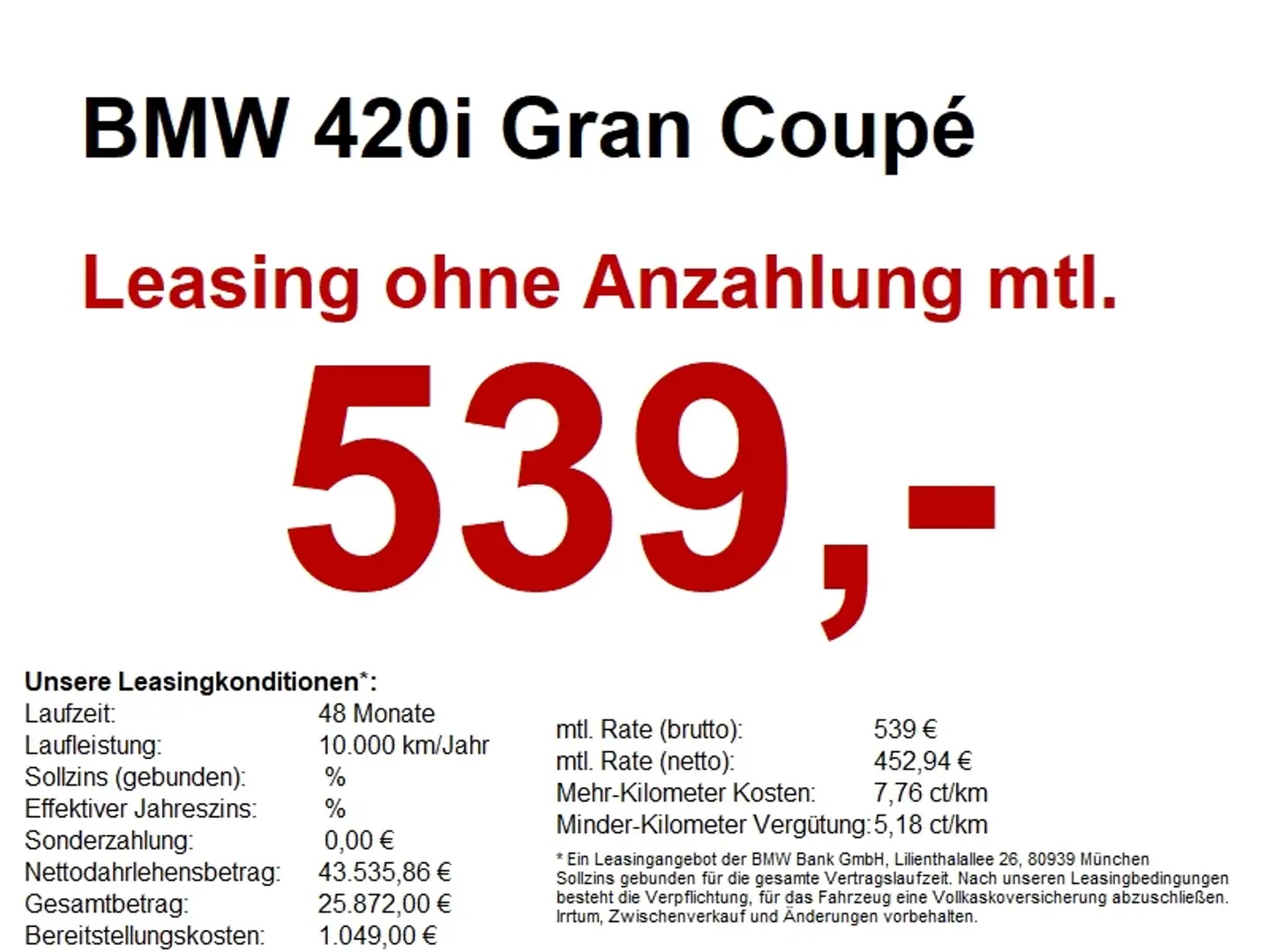 BMW 420 i Gran Coupé Schwarz - 1