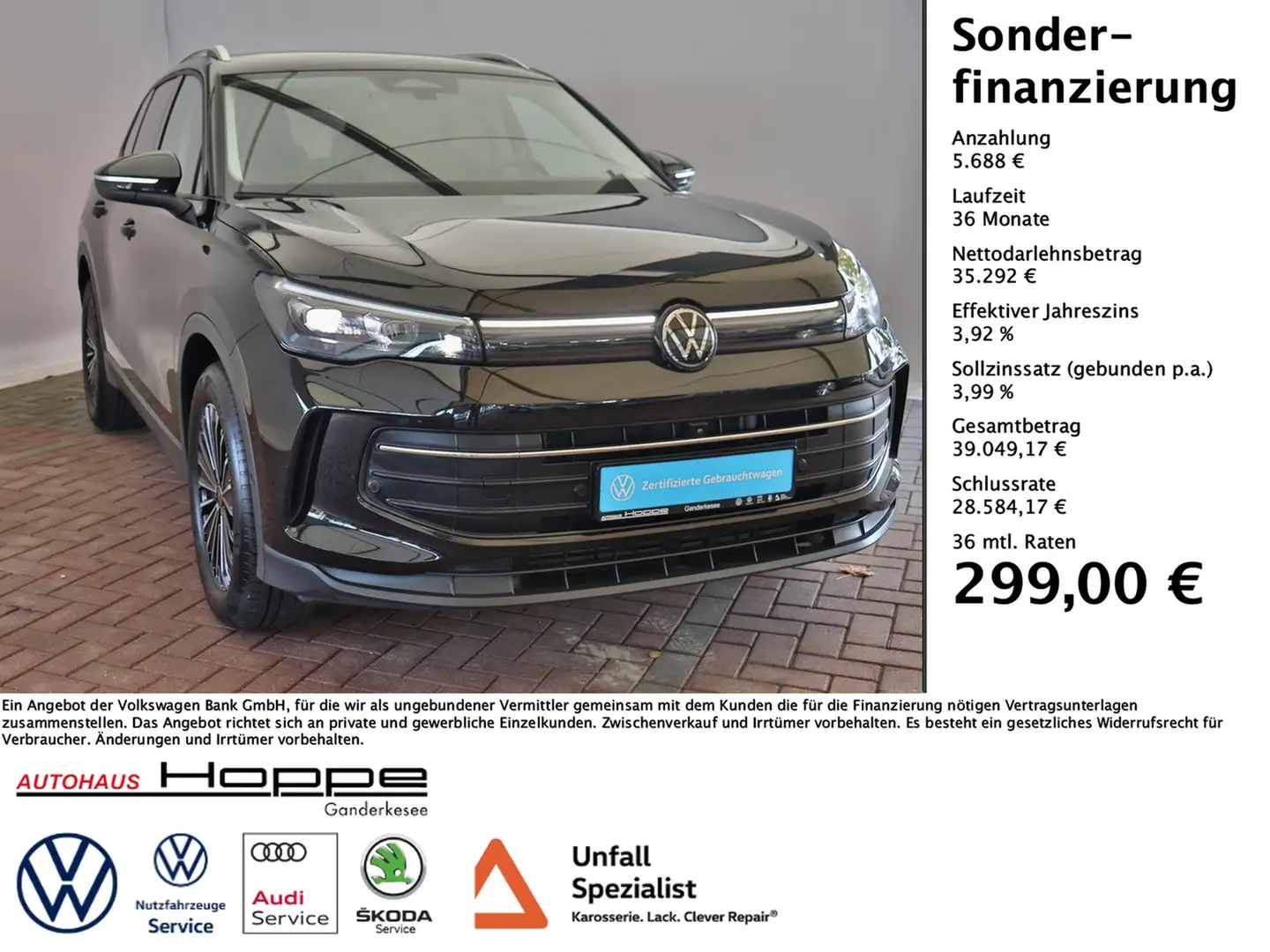 Volkswagen Tiguan Goal 2.0TDI DSG+AHK+ACC+NAVI+LED+360°KAMERA Noir - 1