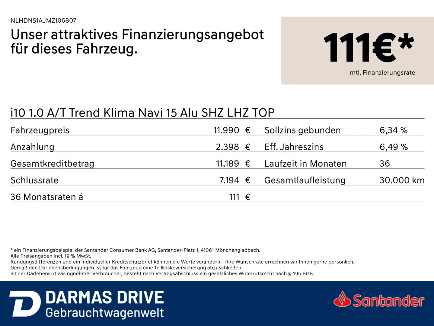 Hyundai i10 i10 1.0 A/T Trend Klima Navi 15 Alu SHZ LHZ TOP - 2
