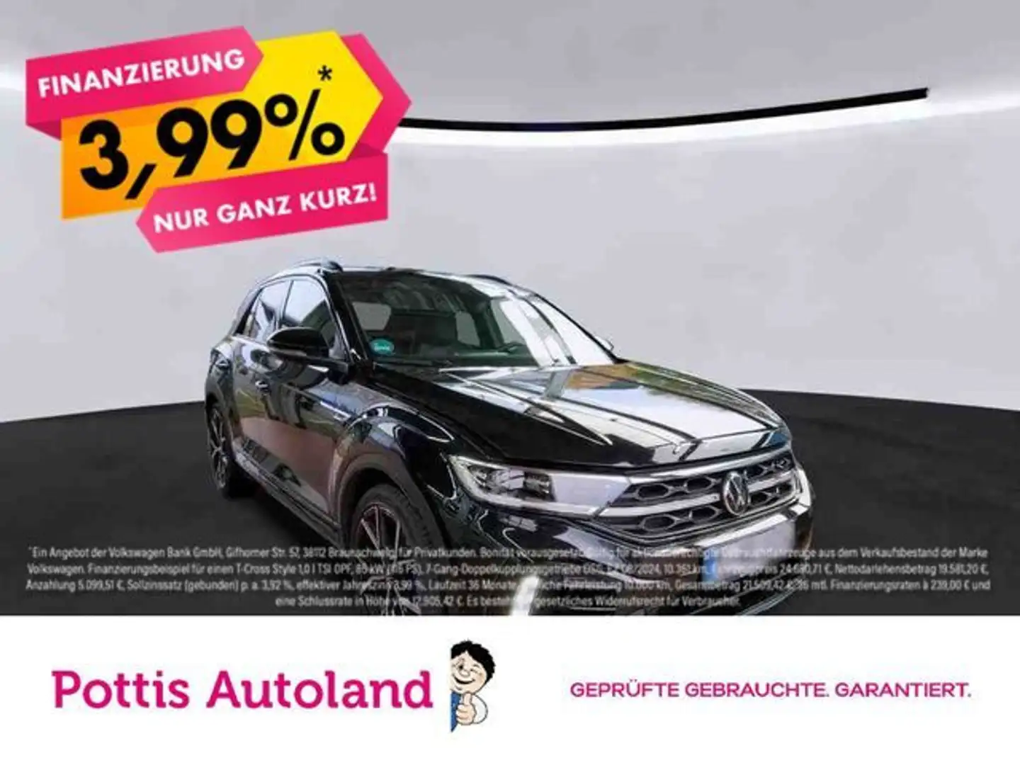 Volkswagen T-Roc 2.0 TSI DSG 4M R PANO IQ.LIGHT KAMERA AHK Schwarz - 1