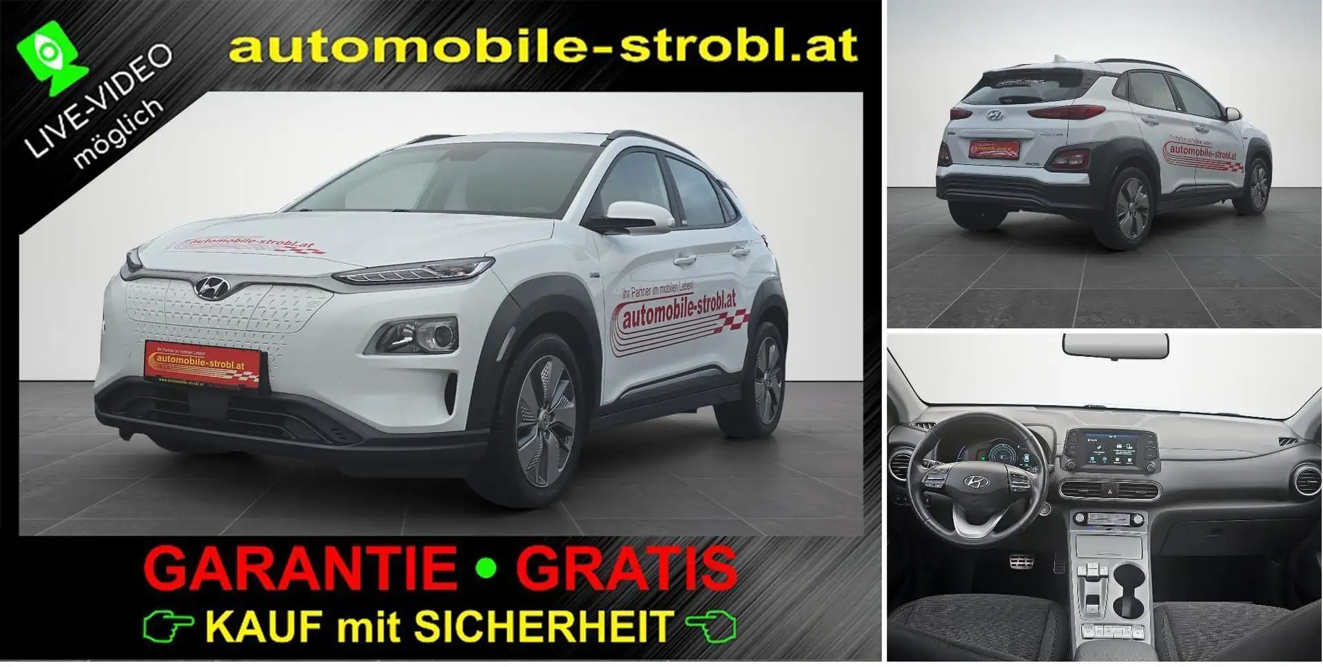 Hyundai KONA Kona EV Top-Ausst. GARANTIE Weiß - 1