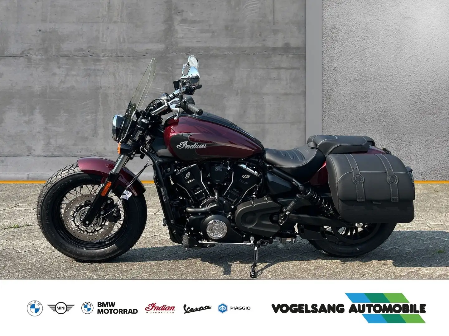 Indian Scout Super Limited Tech, Koffer, Sportscheibe, Rot - 2