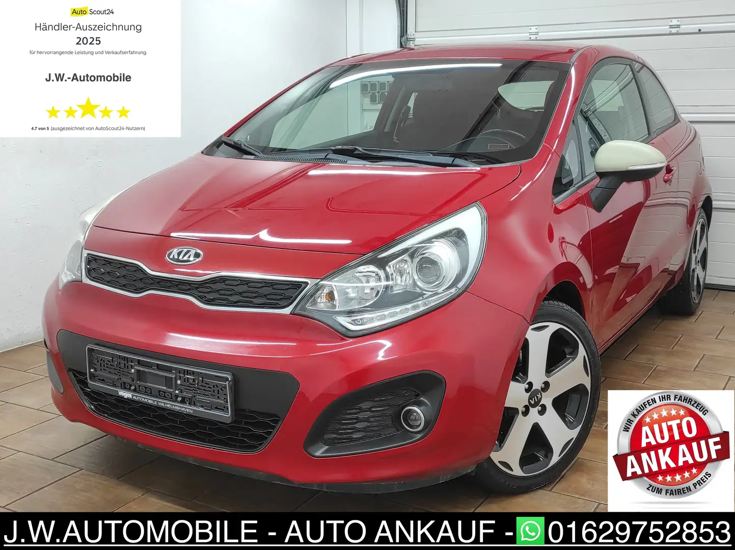 Kia Rio SPIRIT *TÜV NEU* EURO-5 KLIMAA BC SHZ PDC USB Rot - 1