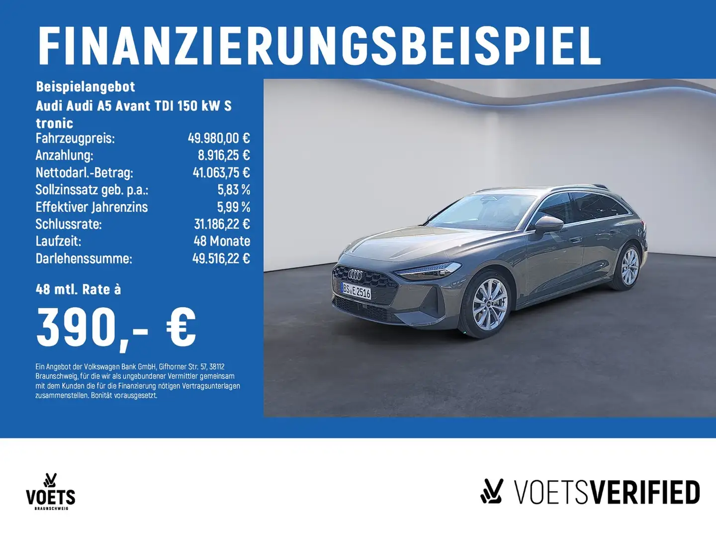 Audi A5 Avant TDI 150 kW S tronic LED+SHZ+NAVI Grau - 2