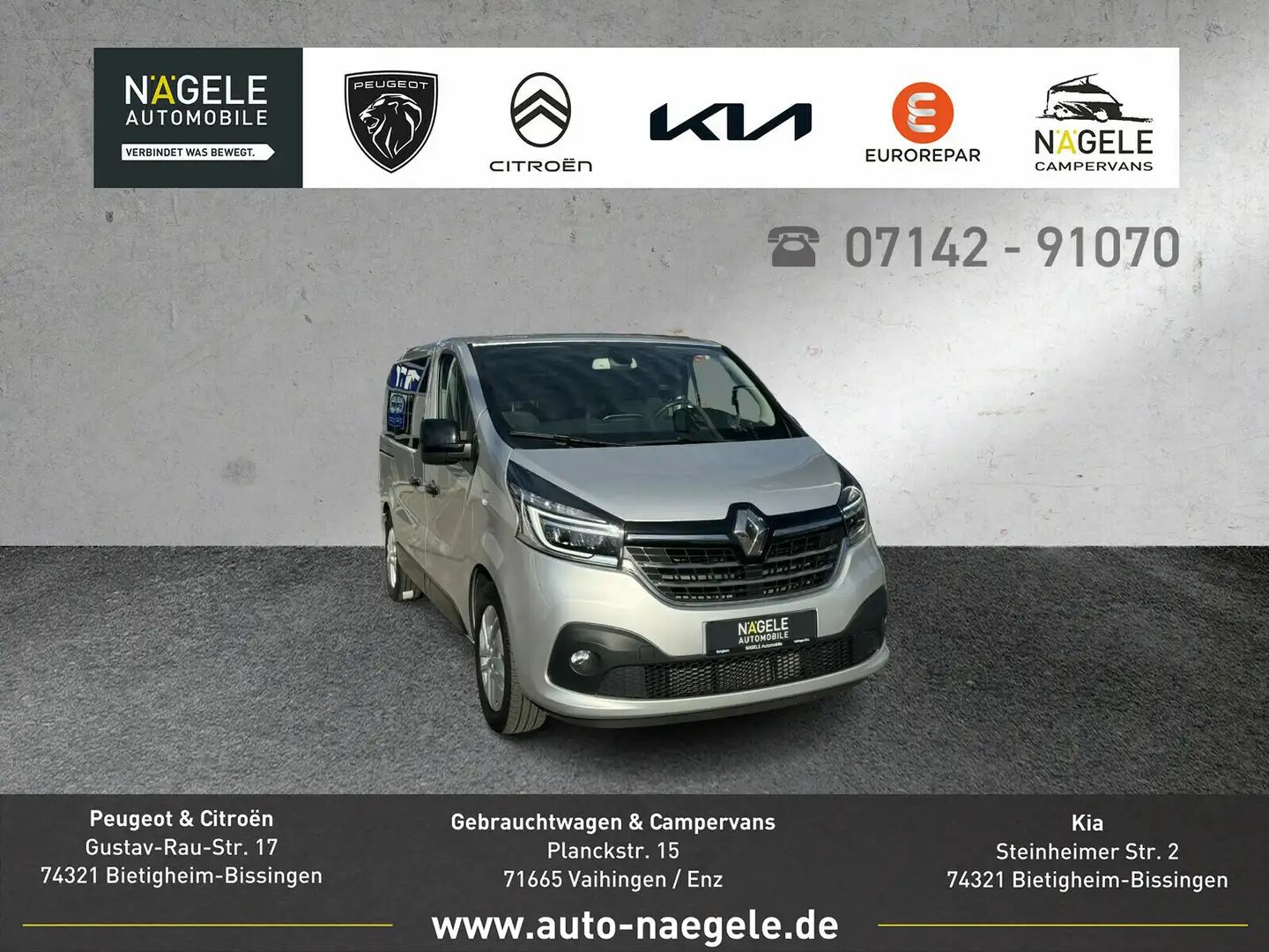Renault Trafic Trafic Spaceclass 2.0 dCi 170 8-Sitzer|Navi|LED Grau - 1