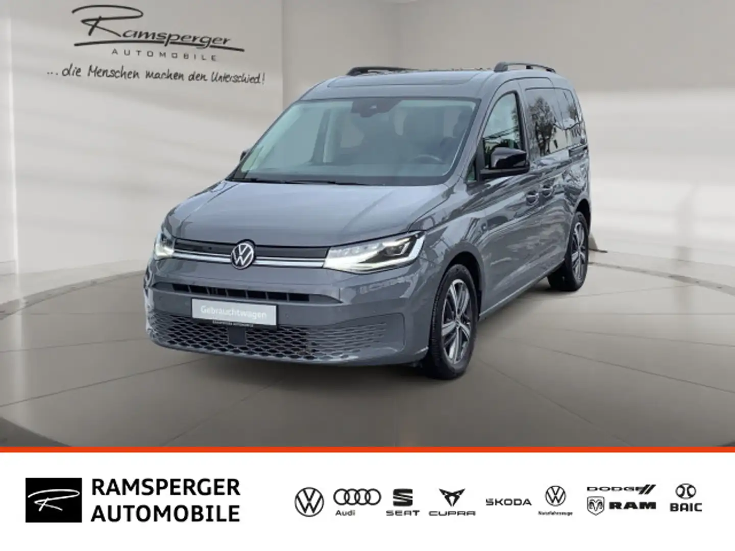 Volkswagen Caddy 1.5 TSI DSG Life AHK ACC LED Pano Standh. Grau - 1