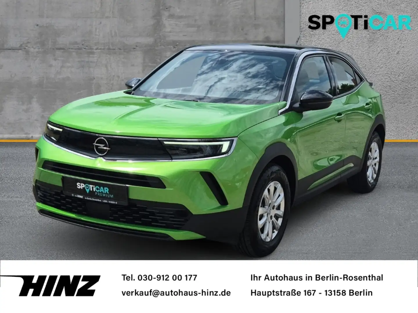 Opel Mokka-E Edition 100kW, Klima, Kamera+PDC,Navi,LED,Keyless Grün - 1