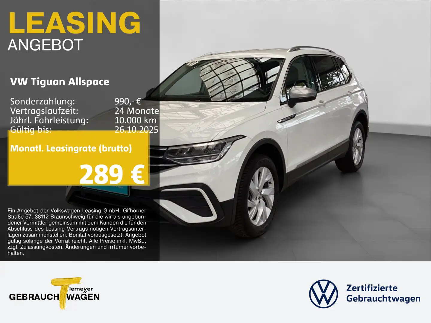Volkswagen Tiguan Allspace 1.5 TSI DSG LIFE 7-SITZE LM18 NA Bianco - 1