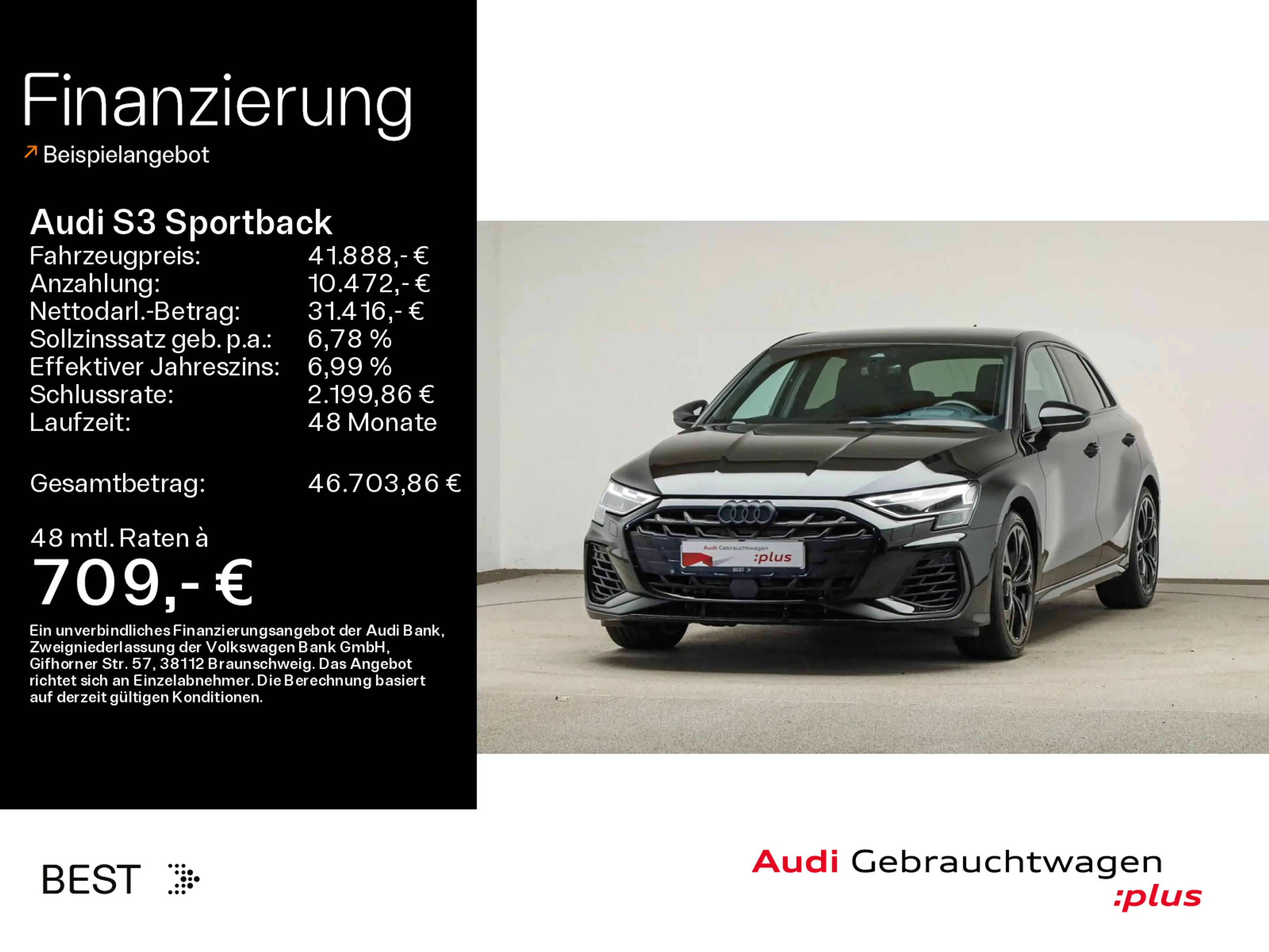 Audi S3 Black Pano, Assist Plus, Matrix, Na