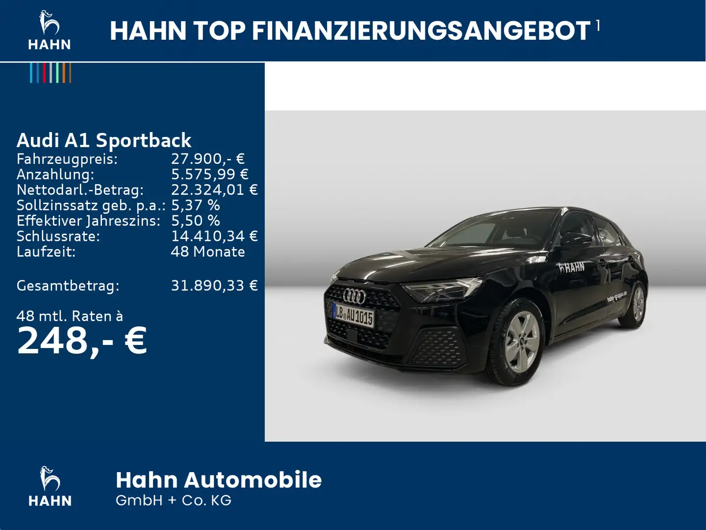 Audi A1 30 TFSI S-tronic Schwarz - 2