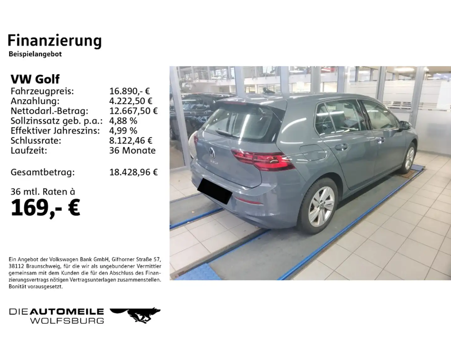 Volkswagen Golf 8 VIII 1.5 TSI Life AHK/ACC/Rückkam Grau - 2