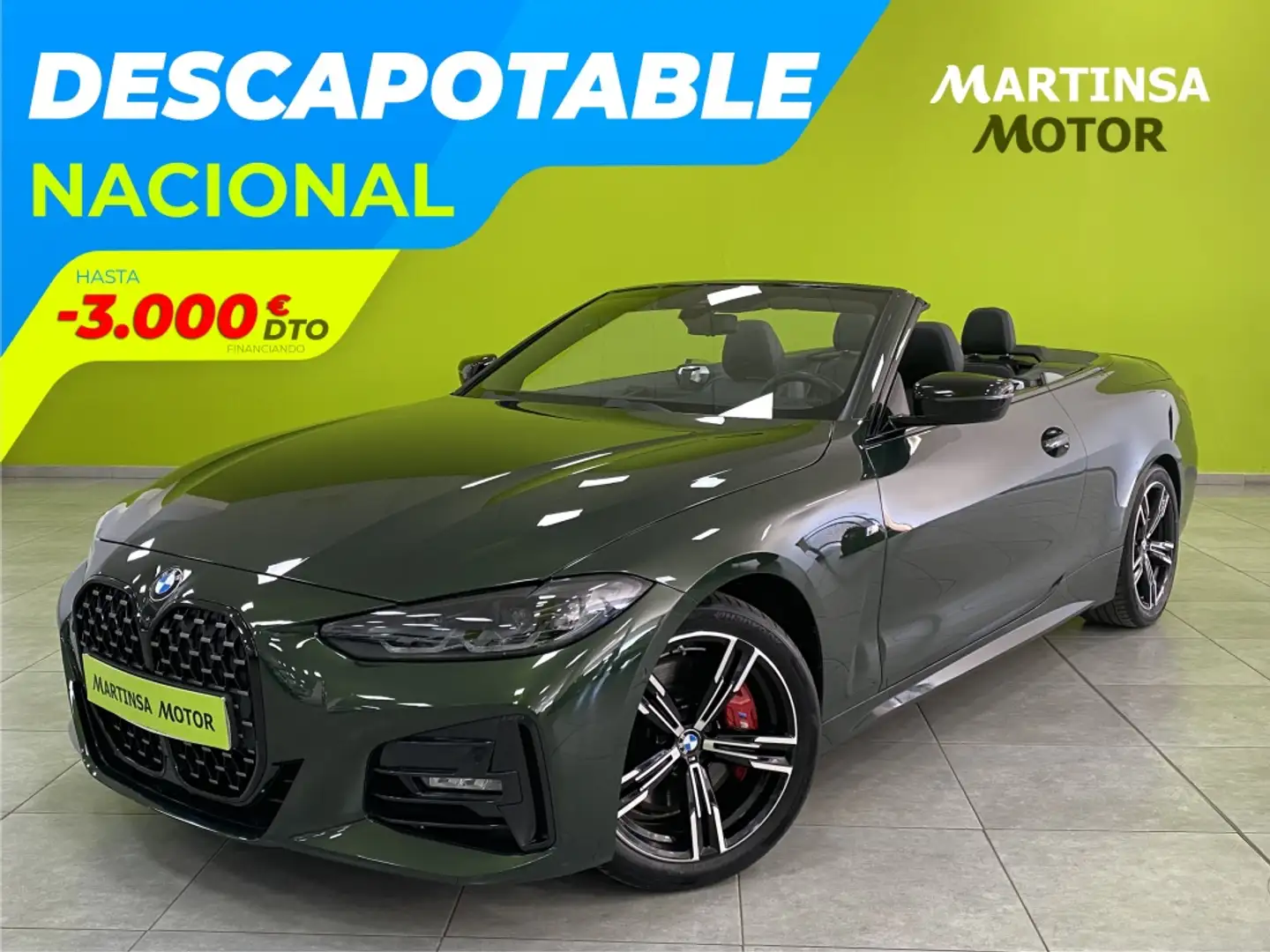 BMW 430 430iA Cabrio M Sport Pro Zöld - 1