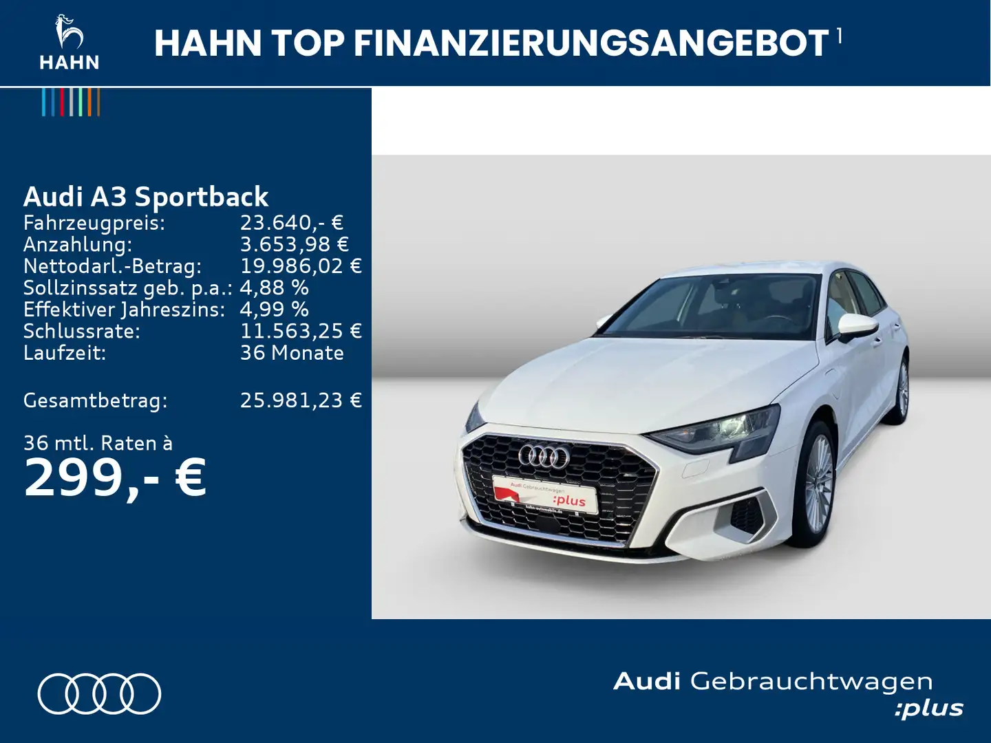 Audi A3 advanced 40TFSIe S-trc Virtual CAM Weiß - 2