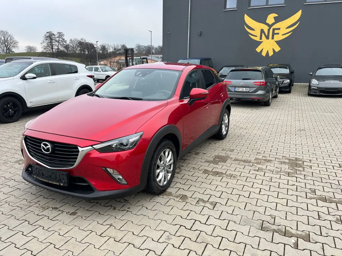 Mazda CX-3 Exclusive-Line 120 8-fachAlu,Navi,AHK, Rouge - 1